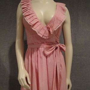 Red and White pinstripe sundress size small